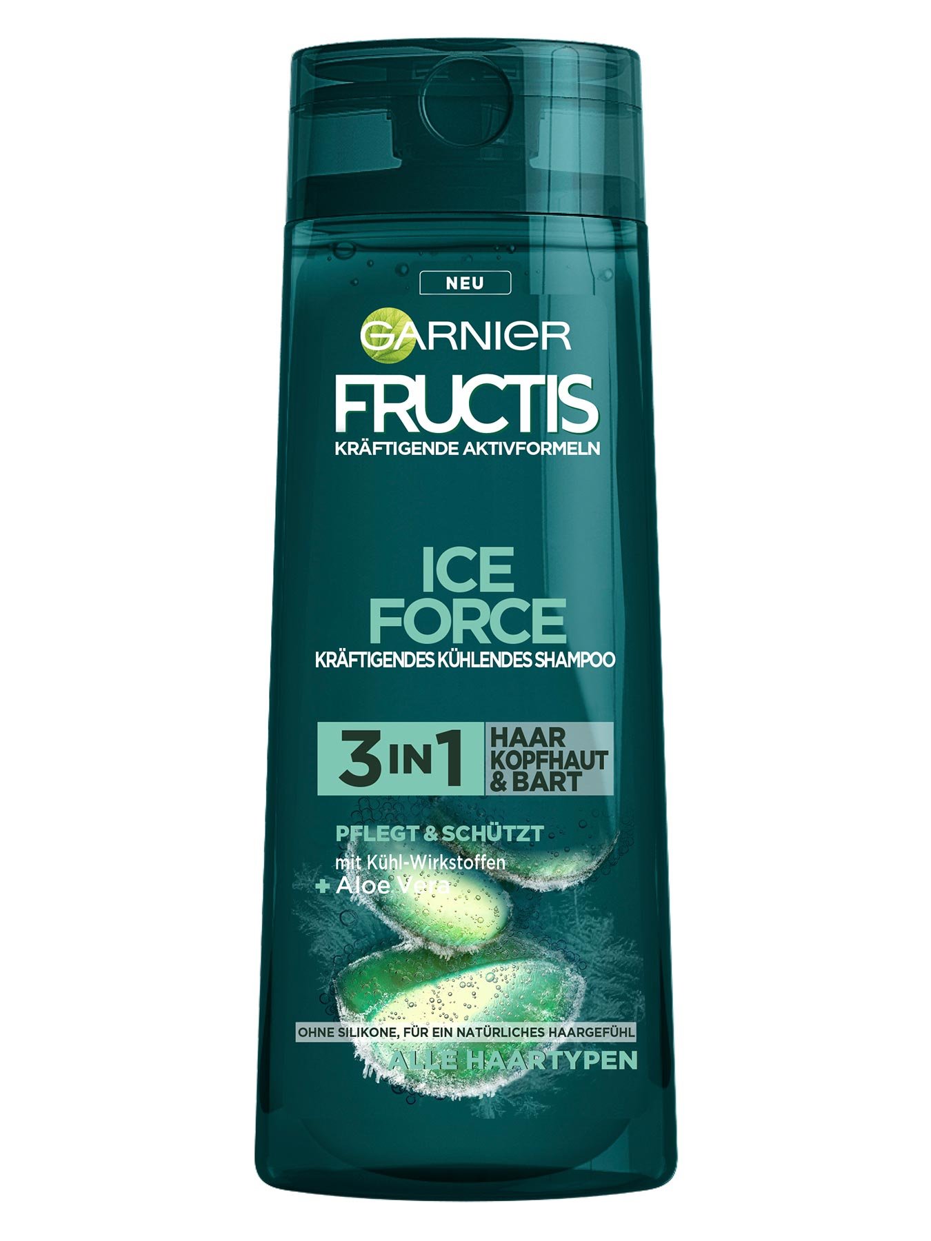Kraeftigendes-Shampoo-Aloe-Fructis-Ice-Force-250ml-Vorderseite-Garnier-Deutschland-gross